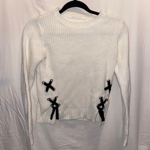 White knit sweater